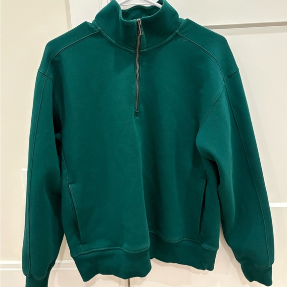 YPB by Abercrombie Green Quarter Zip - Picture 2 of 9